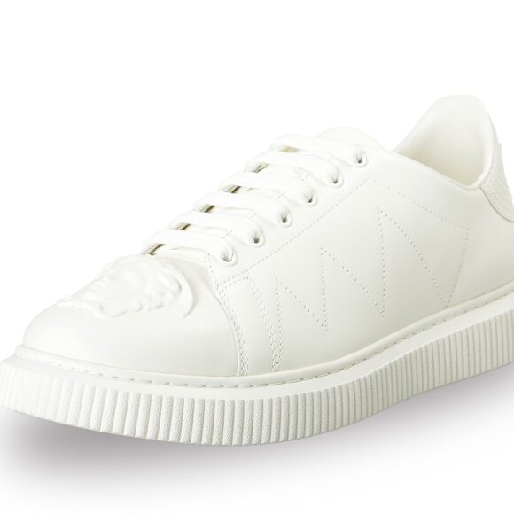 Versace Men's Large Medusa Logo White 100% Leather Sneakers Shoes US 7 IT 40